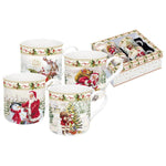 Porcelain Mug Set (4 pcs) Christmas