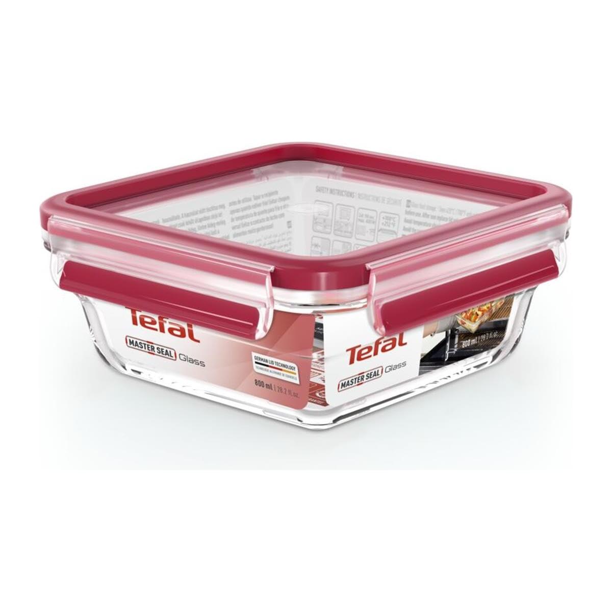 حافظة طعام زجاج مربعة Masterseal 800 مل