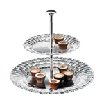 صينية تقديم كريستال مزدوجة مقاس M