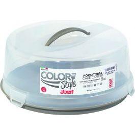 حافظة كيك بلاستيك 30 سم أزرق