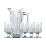 طقم إبريق وكاسات كريستال (5 قطع)