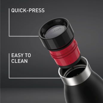 مطرة ماء 0.5 لتر أسود بالكامل