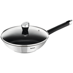 Emotion Stainless Steel Wok 28 cm with Lid