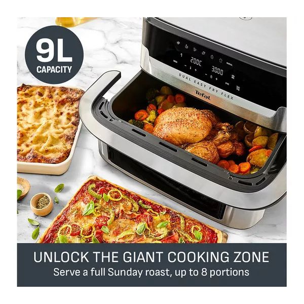 قلاية هوائية Dual Easy Fry Flex 9L