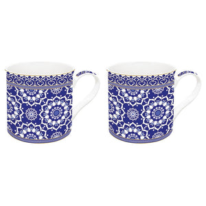 Porcelain Mug Set 2 Blue