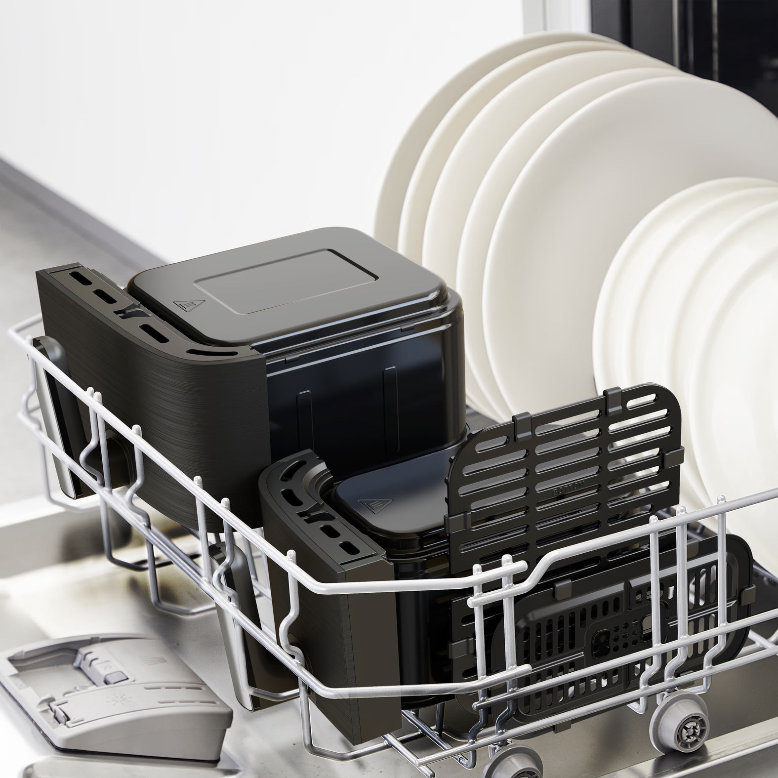 Tefal مقلاة هوائية بدرجين لتر Easy Fry & Grill 8.3 لون رمادي داكن Tefal مقلاة هوائية بدرجين لتر Easy Fry & Grill 8.3 لون رمادي داكن