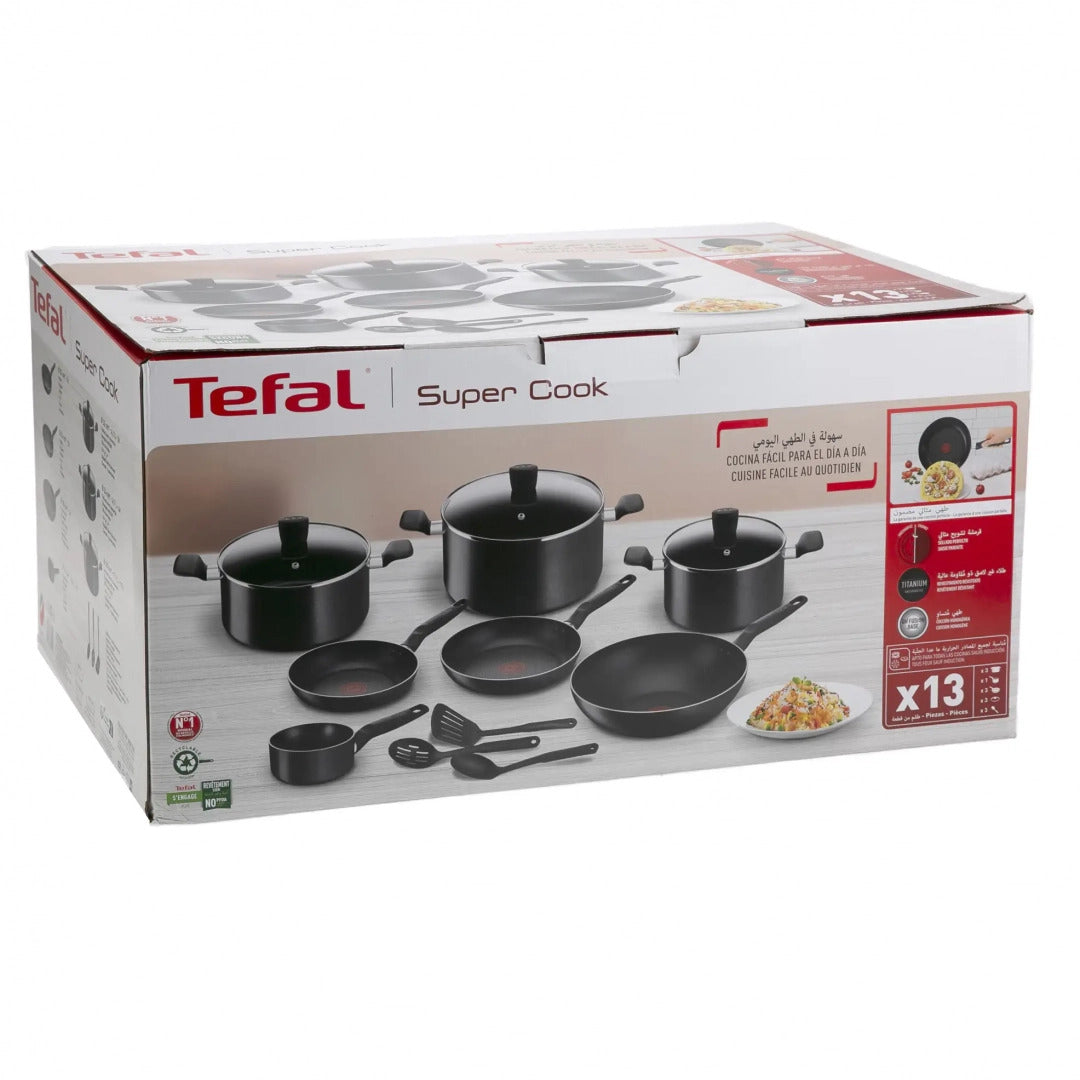 Tefal طقم طناجر Super Cook (13 قطعة) Tefal طقم طناجر Super Cook (13 قطعة)