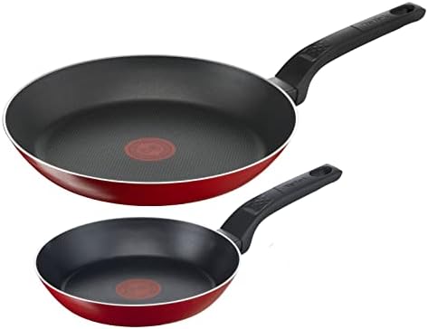 Tefal Easy Clean Red Frypan Set 20/26Cm