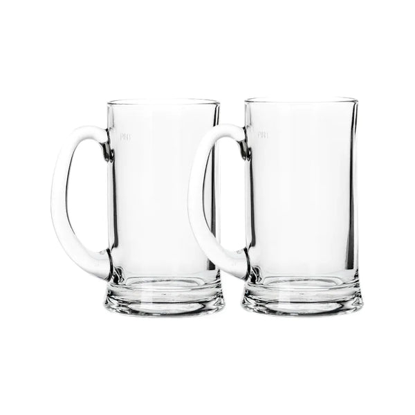 Mug Glass With Handel  Set of 2  مغ زجاج