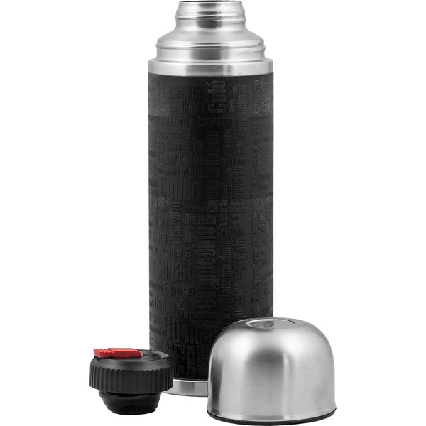 Senator Water Bottle Silicon/Steel 1L Black  ثيرموس