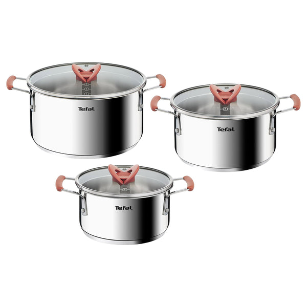 Optispace Stewpot Set3 طقم طناجر ستانليس