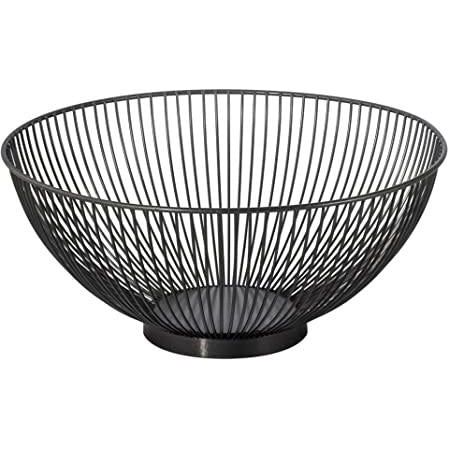Basket Metal Round  32cm Grey سلة
