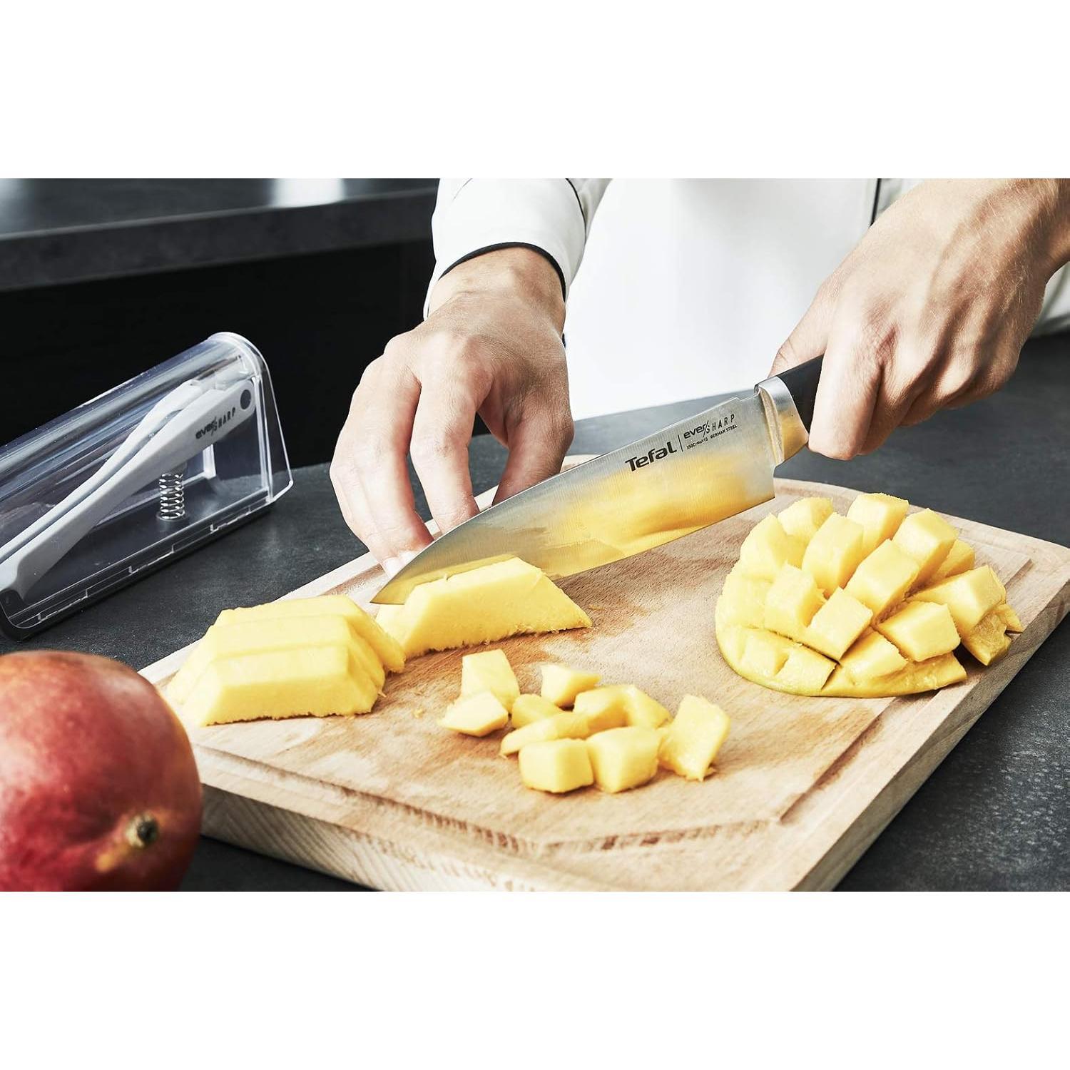 Tefal Knife Ever Sharp 16.5 cm سكين مع مبراة Tefal Knife Ever Sharp 16.5 cm سكين مع مبراة