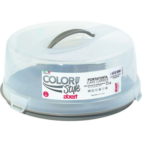 Cake Server Plastic 30cm Taupe حافظة كيك بلاستيك