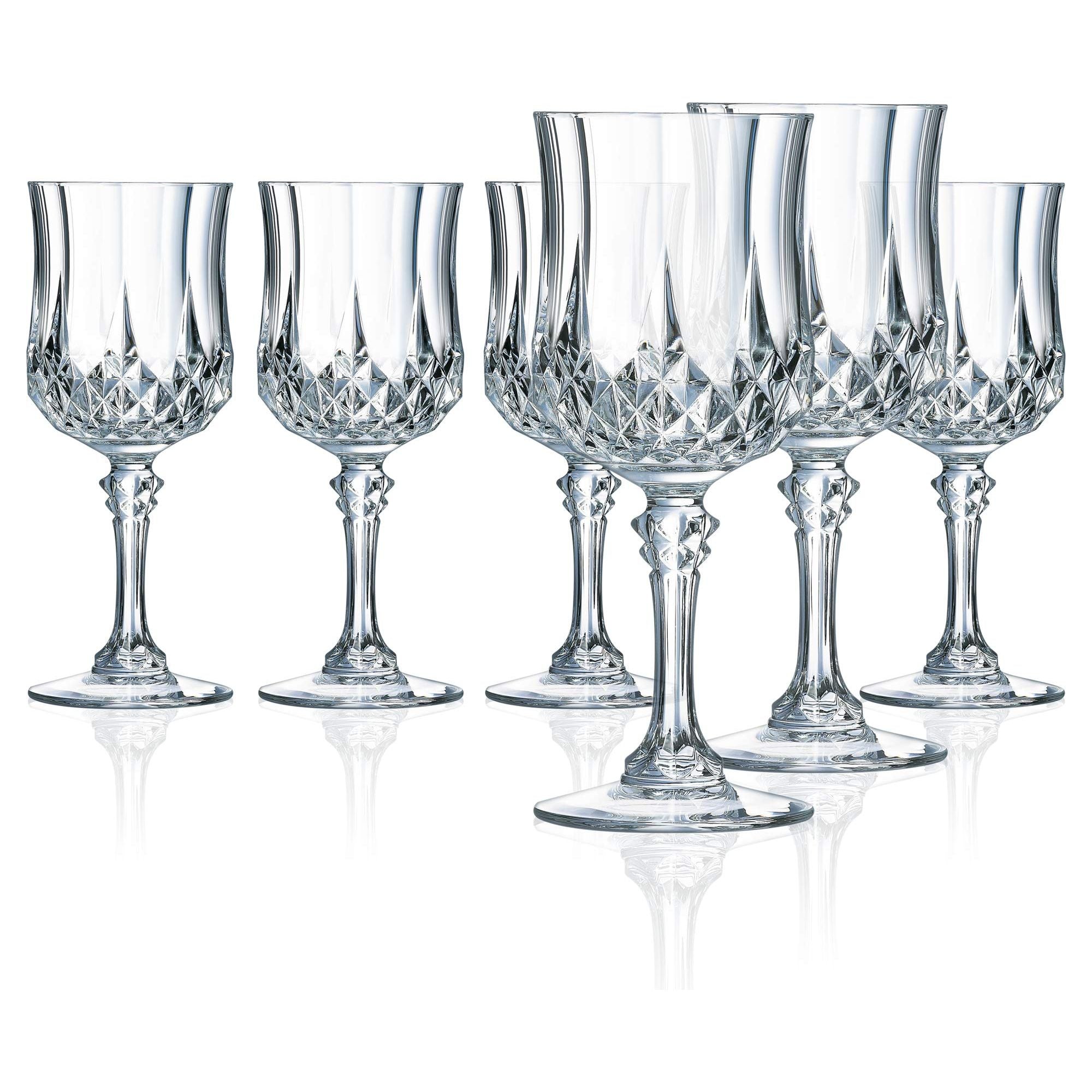 Glass Goblets Set 6 /170ML طقم كاسات كريستال