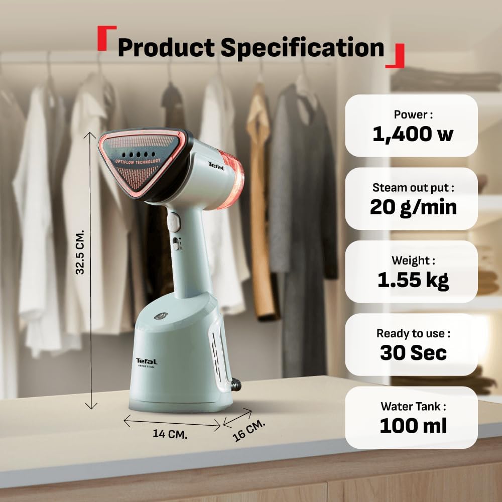 Tefal Garment Steamer Handheld White Tefal Garment Steamer Handheld White