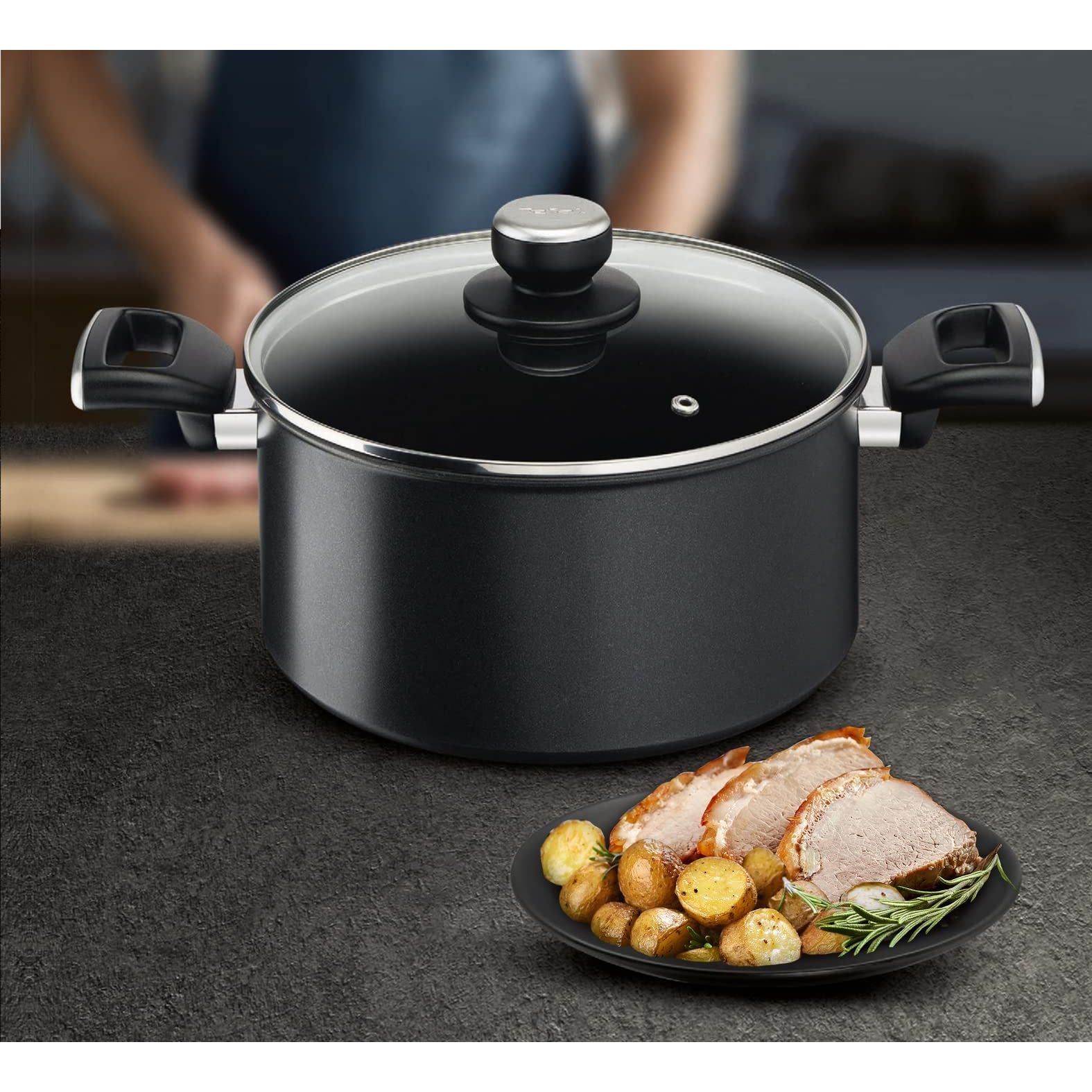 Tefal Unlimited Stewpots 20Cm طنجرة Tefal Unlimited Stewpots 20Cm طنجرة