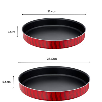 Tefal طقم صواني كبة دائري Tempo Flame 30+34 سم Tefal طقم صواني كبة دائري Tempo Flame 30+34 سم