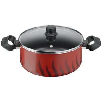 Tempo Flame Dutch Oven 26Cm/Glass Lid طنجرة غطاء زجاج