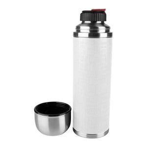 Senator Water Bottle Silicon/Steel 1L White ثيرموس