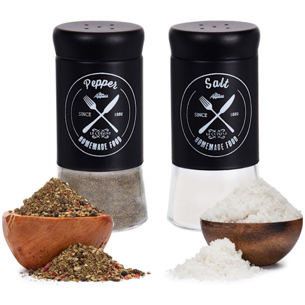 Pepper And Salt Shaker Glass طقم للملح والفلفل