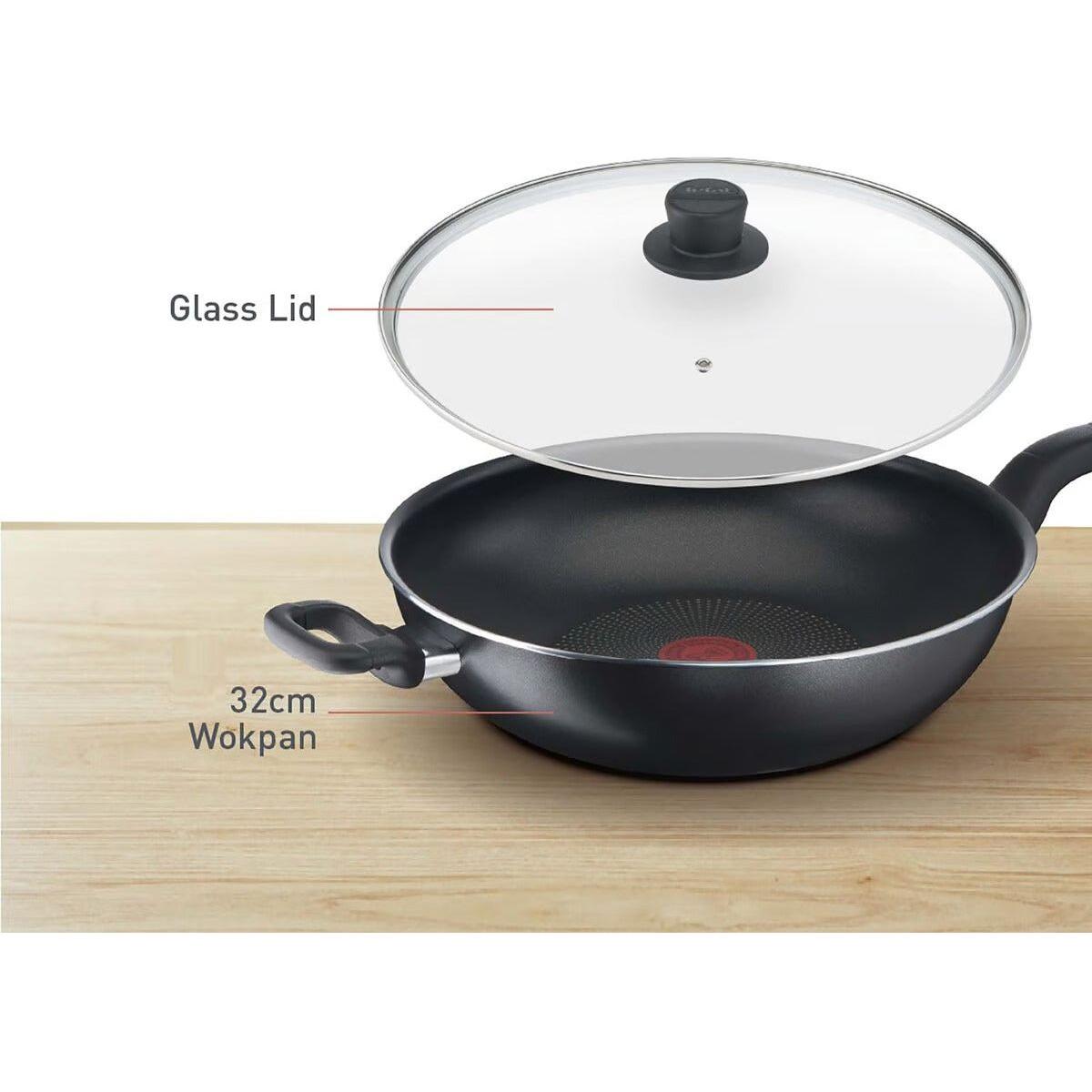 Tefal مقلاة ووك 32 سم مع غطاء Cook Easy Tefal مقلاة ووك 32 سم مع غطاء Cook Easy
