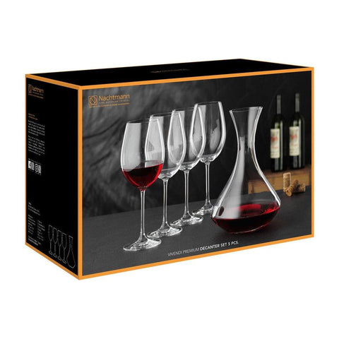 Crystal Decanter Set/5 Pcs