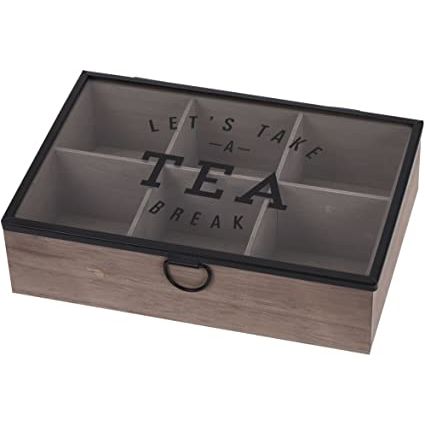 Tea Box Wood 6 Compartments