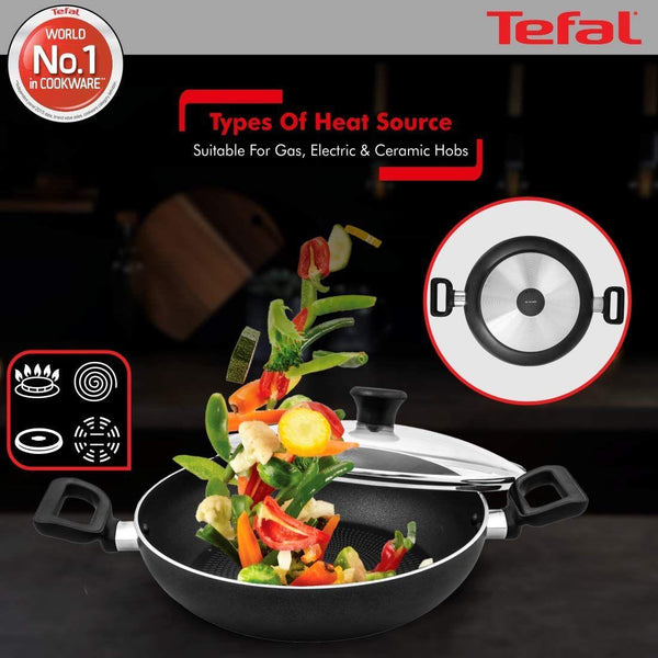 Delicia Wok 24Cm   مقلاة عميقة بيدين مع غطاء