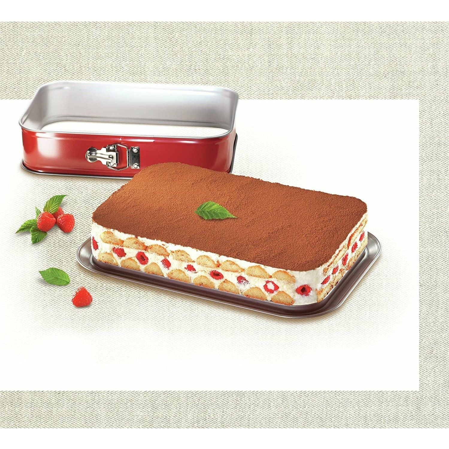 Tefal Deli Bake Rectangular Springform 36*24Cm قالب خبز مستطيل مع قاعدة متحركة Tefal Deli Bake Rectangular Springform 36*24Cm قالب خبز مستطيل مع قاعدة متحركة