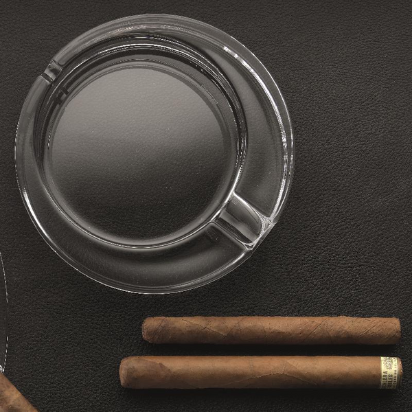 Crystal Round  Cigar Ashtray منفظة سيجار