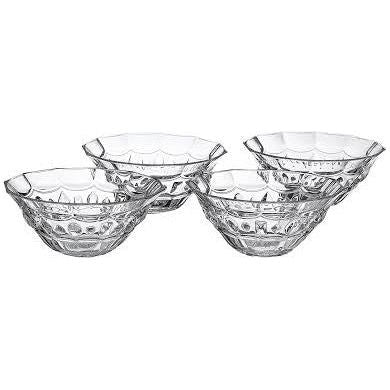 Glass Bowls Set 4 طقم زبادي