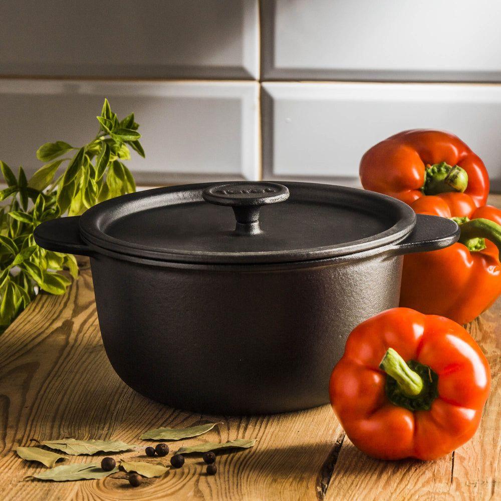 Tefal Cast Iron Pot 24Cm طنجرة حديد صب Tefal Cast Iron Pot 24Cm طنجرة حديد صب