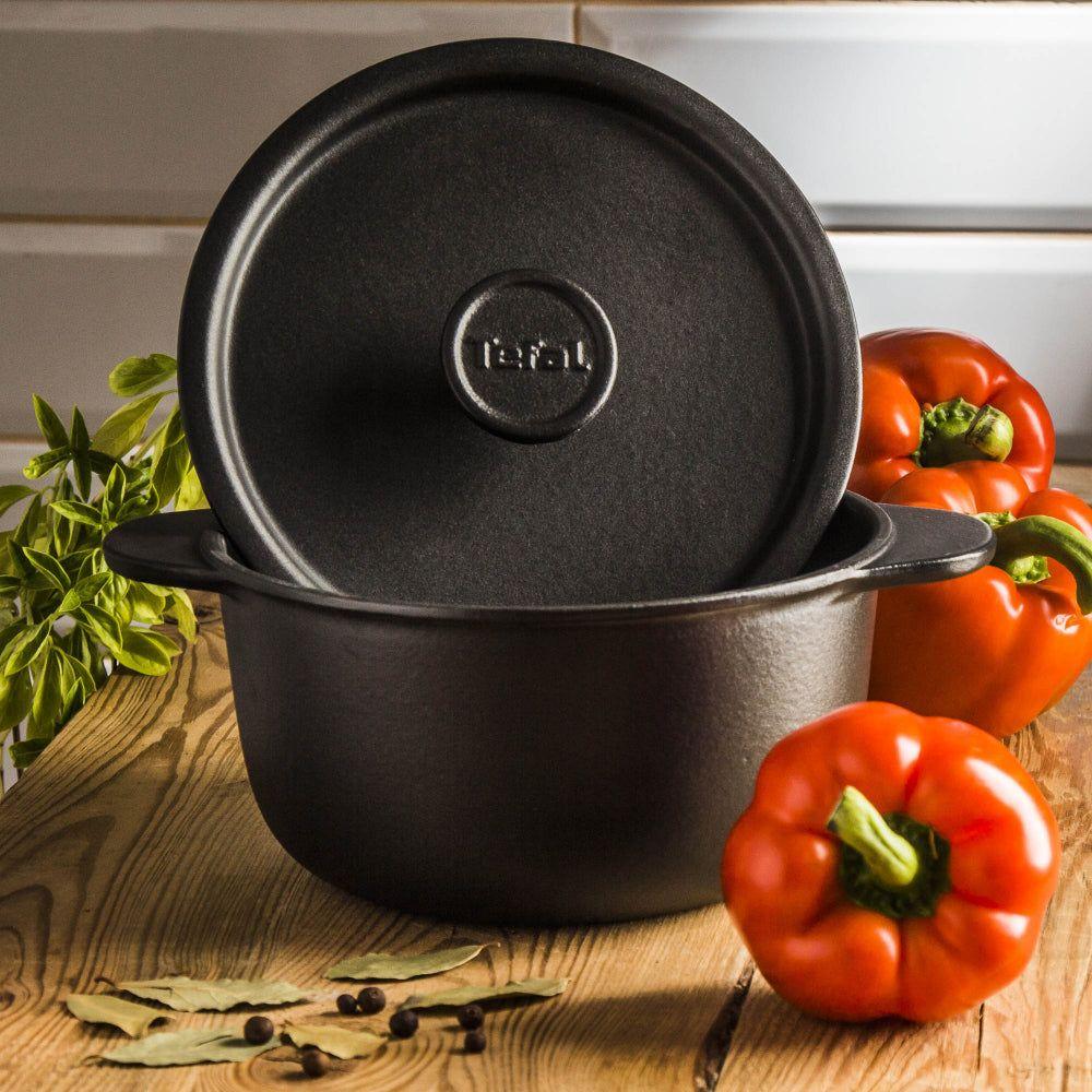 Tefal Cast Iron Pot 24Cm طنجرة حديد صب Tefal Cast Iron Pot 24Cm طنجرة حديد صب