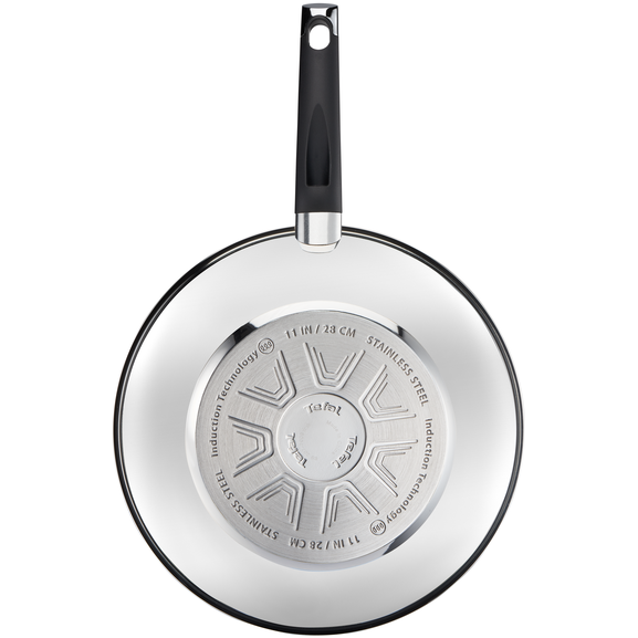 Tefal ووك ستانلس ستيل Emotion 28 سم مع غطاء Tefal ووك ستانلس ستيل Emotion 28 سم مع غطاء